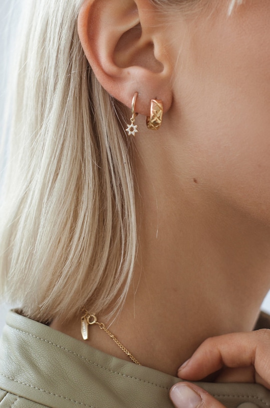 ANIA KRUK kolczyki ze srebra pokrytego złotem Sky SRUKS0170Z złoty ZA00