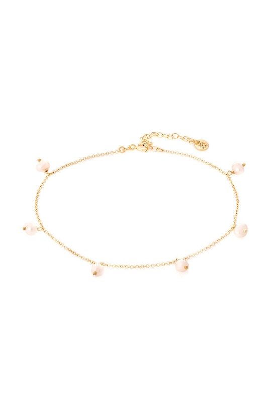 Náramok na nohu ANIA KRUK Ariel prírodný kameň zlatá SAKAP0300Z