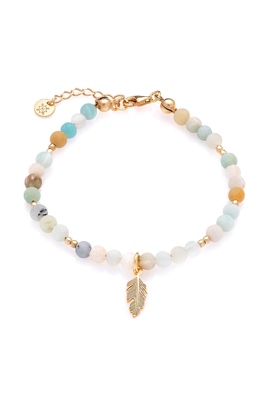 Zapestnica z naravnimi kamni ANIA KRUK Summer srebro zlata SAKAN1480Z