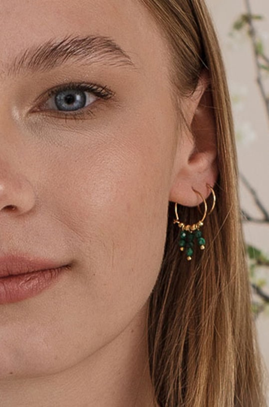 Stříbrné pozlacené náušnice ANIA KRUK Summer SAKKN1550Z zlatá ZA00