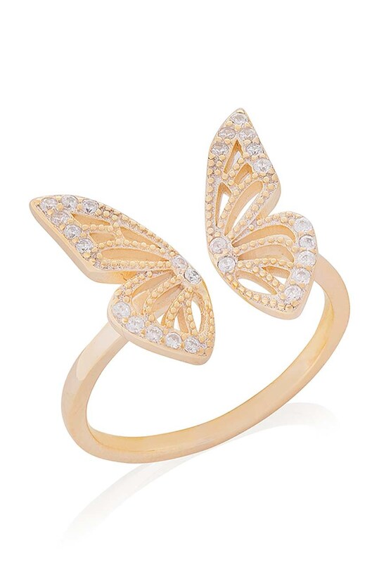 Серебряное кольцо с позолотой ANIA KRUK серебро золотой SRUPS0020Z