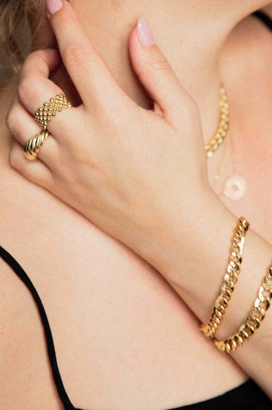 Accessori ANIA KRUK anello in argento placato in oro Vintage SMRPS1180Z oro