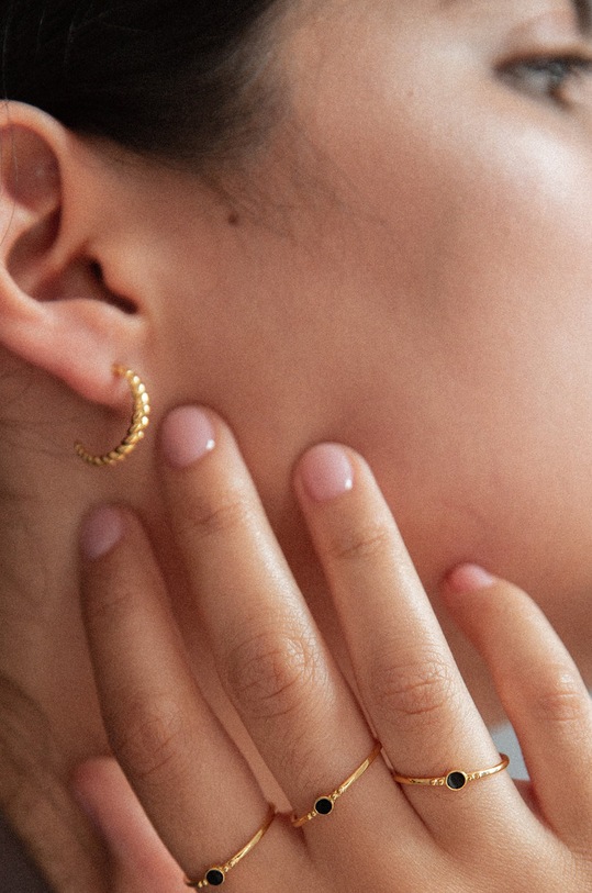 Stříbrné pozlacené náušnice ANIA KRUK Vintage SGCKS2030Z zlatá ZA00