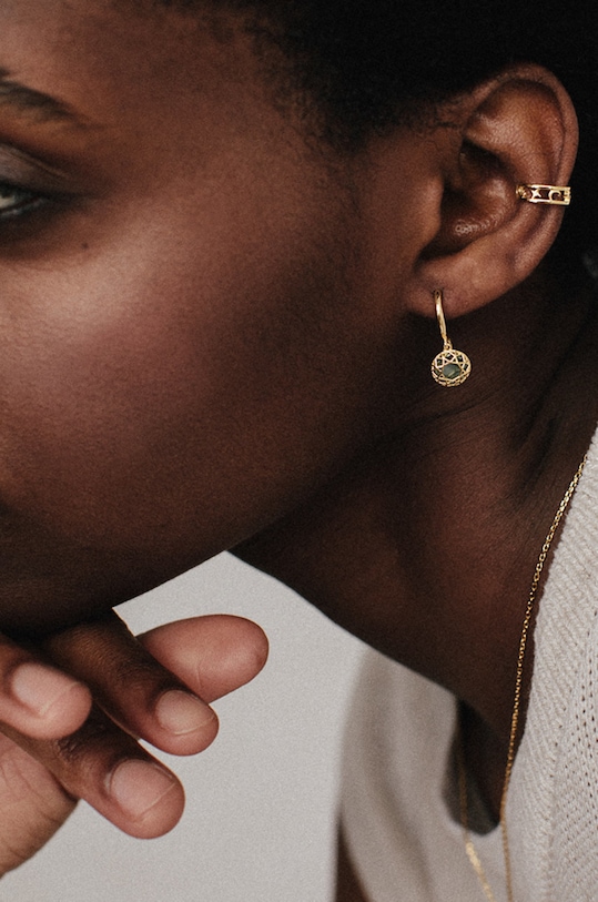 ANIA KRUK nausznica ze srebra pokrytego złotem Sky SGCKS0230Z złoty ZA00