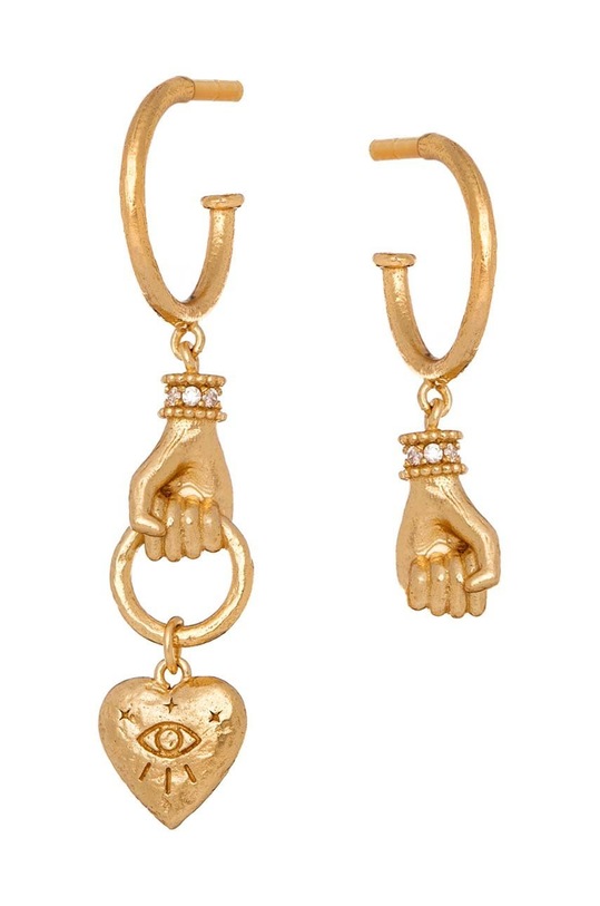 Stříbrné pozlacené náušnice ANIA KRUK Sky pozlacení zlatá SMRKS0750Z