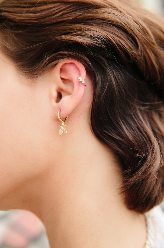 ANIA KRUK kolczyki ze srebra pokrytego złotem Hippie SMRKS0310Z złoty ZA00