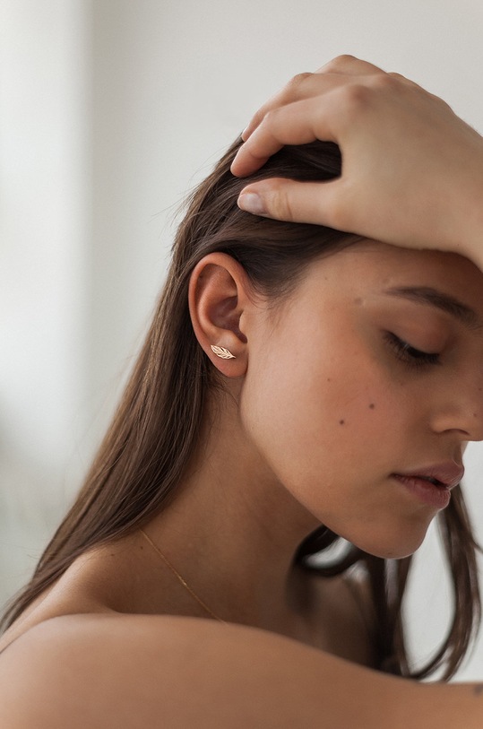 Stříbrné pozlacené náušnice ANIA KRUK Hippie SGCKS0340Z zlatá ZA00