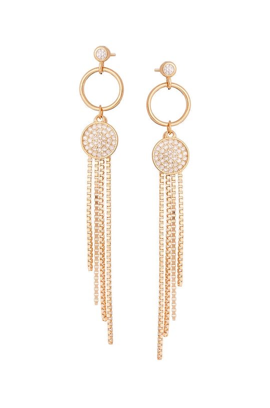 ANIA KRUK kolczyki ze srebra pokrytego złotem Glamour srebro złoty SMVKS0370Z