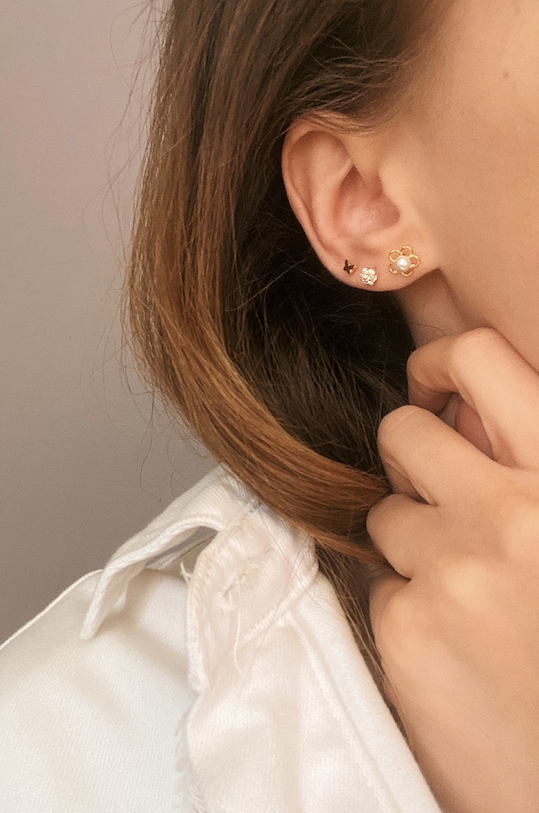 ANIA KRUK cercei din argint placat cu aur Rock It SMVKS0430Z aur ZA00