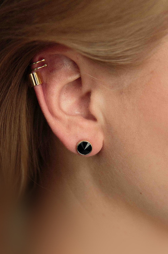 Dodaci Srebrne naušnice presvučene zlatom ANIA KRUK SLTKS1420Z zlatna