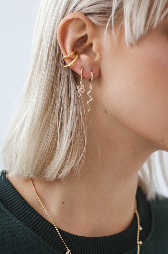 Stříbrné pozlacené náušnice ANIA KRUK SRUKS0200Z zlatá ZA00