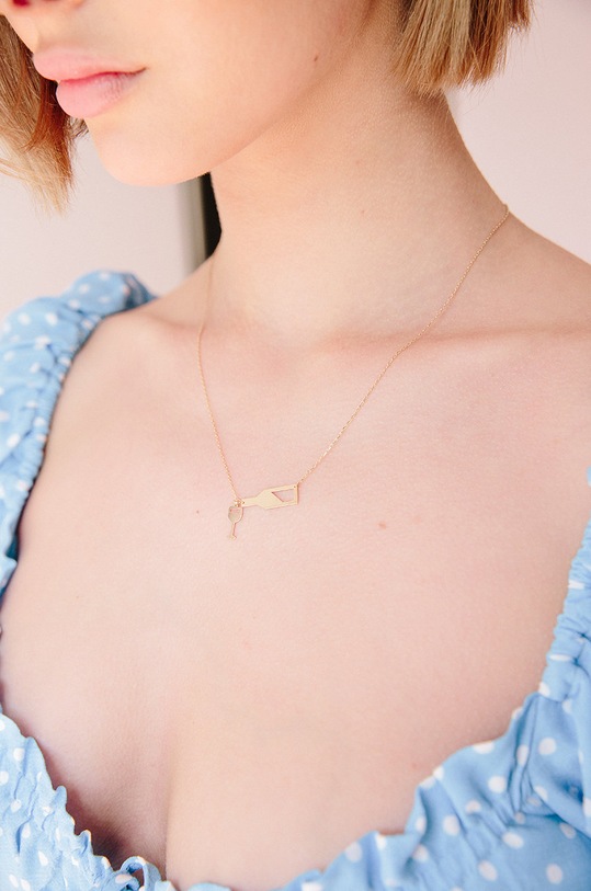 Srebrna ogrlica prevučena zlatom ANIA KRUK Believe SYZNS1010Z zlatna ZA00