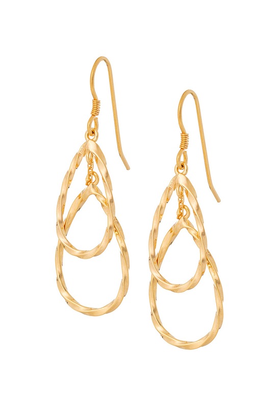 Stříbrné pozlacené náušnice ANIA KRUK Glamour pozlacení zlatá STNKS0350Z