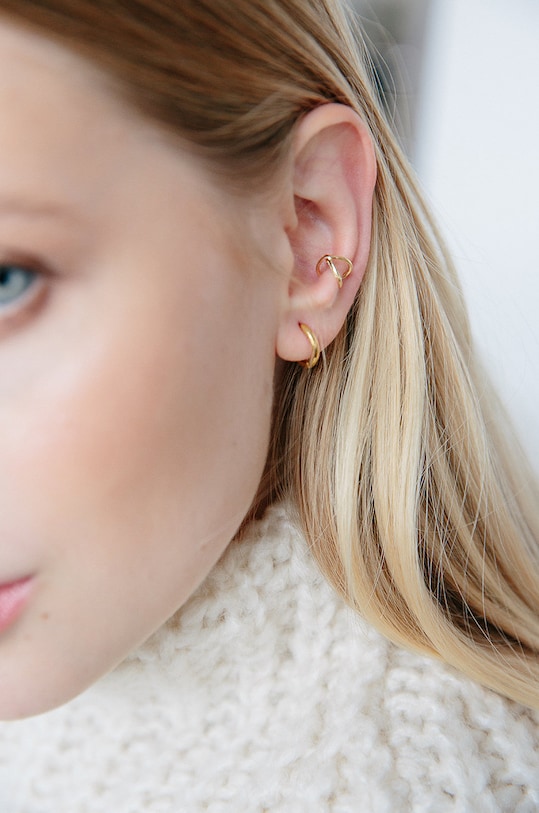 Серебряные серьги с позолотой ANIA KRUK Rock It SYZKS0550Z золотой ZA00