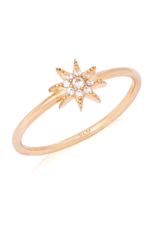 Pozlačeni srebrni prstan ANIA KRUK Sky pozlačeno zlata SYZPS0530Z