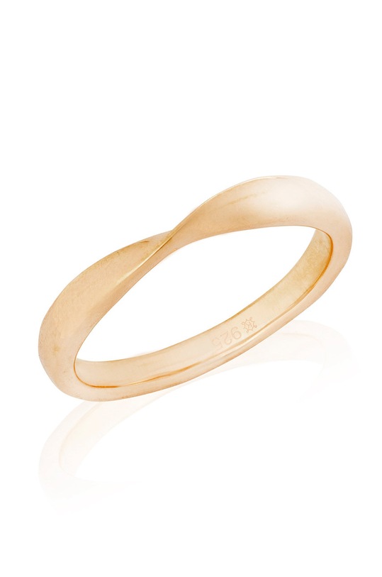 Pozlačeni srebrni prstan ANIA KRUK Trendy pozlačeno zlata STNPS0370Z