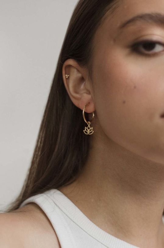 Stříbrné pozlacené náušnice ANIA KRUK Hippie SSIKS1590Z zlatá ZA00