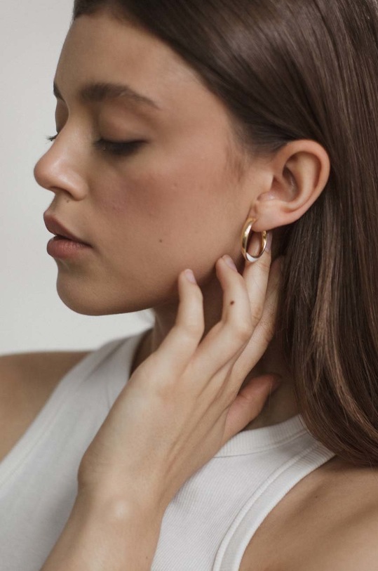 Позлатени сребърни обици ANIA KRUK Trendy SSIKS1582Z злато ZA00