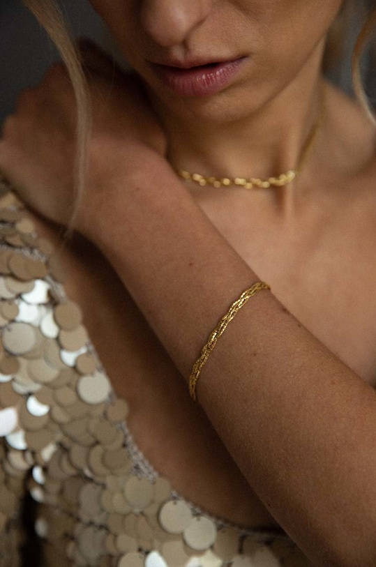 ANIA KRUK bransoletka ze srebra pokrytego złotem Vintage SMVAS1200Z złoty ZA00