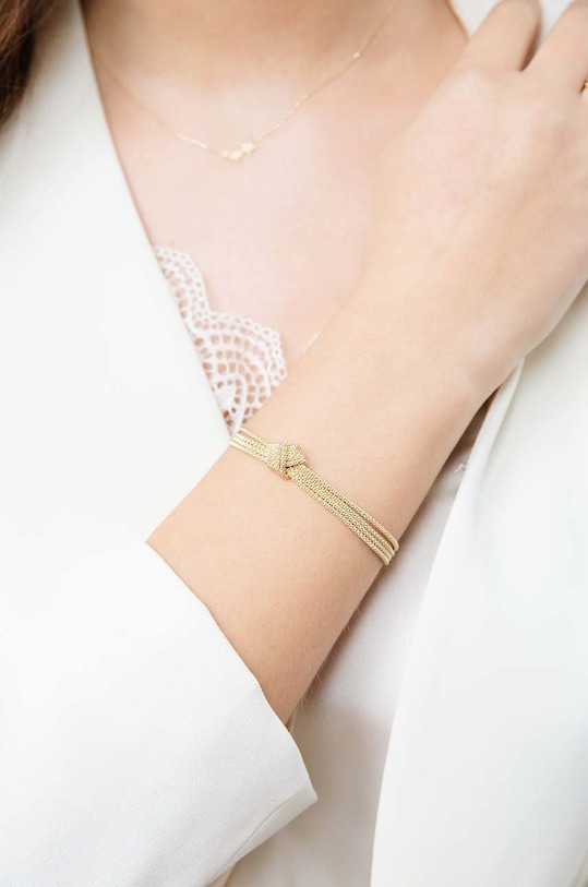 Серебряный браслет с позолотой ANIA KRUK Oval SLTAS1530Z золотой ZA00