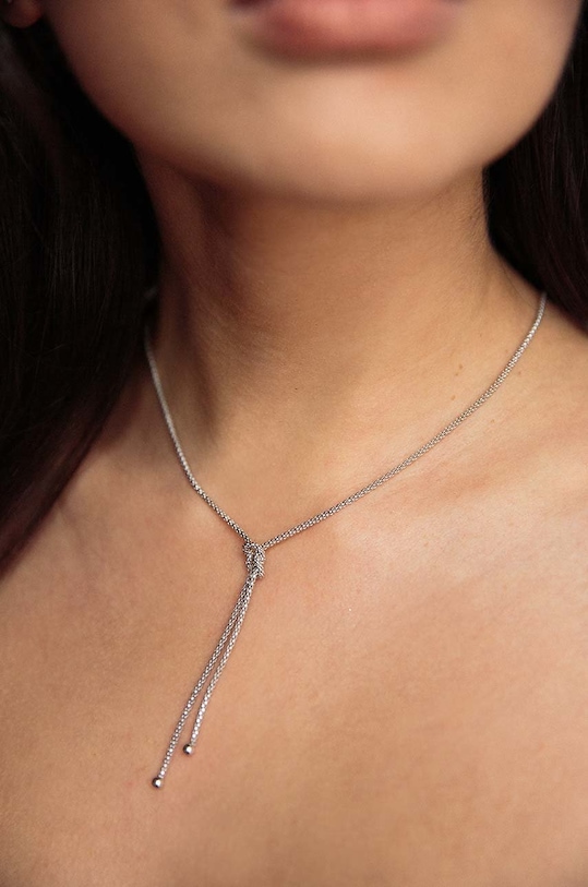 ANIA KRUK colier de argint Oval SLTNS1040 argintiu ZA00