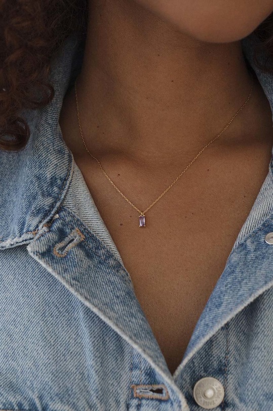 Stříbrný pozlacený náhrdelník ANIA KRUK Sugar SYZNS1379Z zlatá ZA00