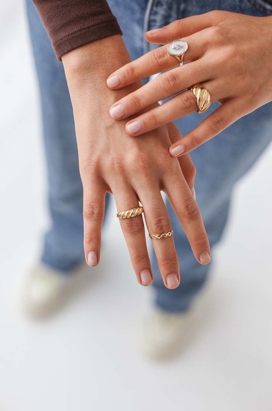 Prstýnek ANIA KRUK VINTAGE MRUPM0760Z zlatá ZA00