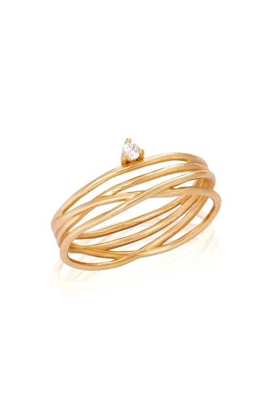 Серебряное кольцо с позолотой ANIA KRUK SKY серебро золотой SMRPS0680Z
