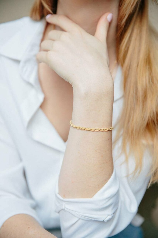 ANIA KRUK bransoletka ze srebra pokrytego złotem OVAL SSIAS0610Z złoty ZA00