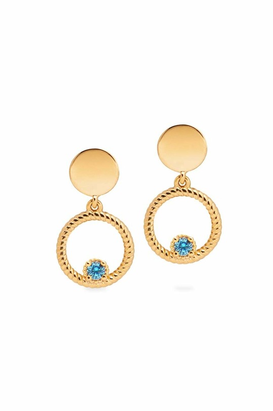 Ασημένια επιχρυσωμένα σκουλαρίκια ANIA KRUK SUGAR ασήμι χρυσαφί STNKC0654Z