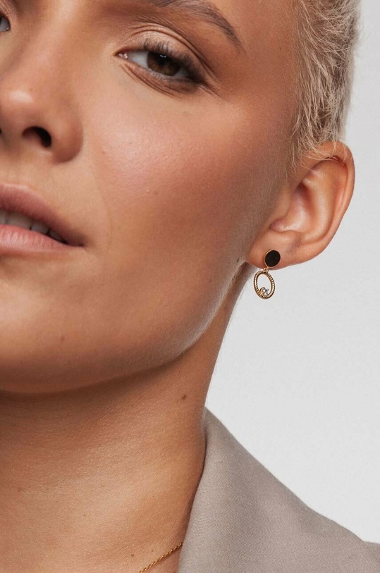 Αξεσουάρ Ασημένια επιχρυσωμένα σκουλαρίκια ANIA KRUK SUGAR STNKC0654Z χρυσαφί