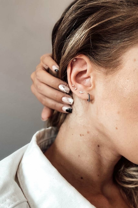 Strieborné náušnice ANIA KRUK ROCK IT SYZKS0660 strieborná ZA00