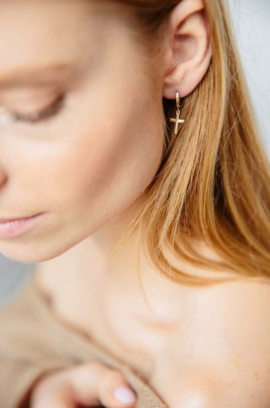 ANIA KRUK kolczyki ze srebra pokrytego złotem ROCK IT SYZKS0730Z złoty ZA00