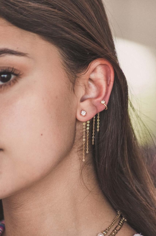 Akcesoria ANIA KRUK nausznica ze srebra pokrytego złotem ROCK IT SGCKC2232Z złoty