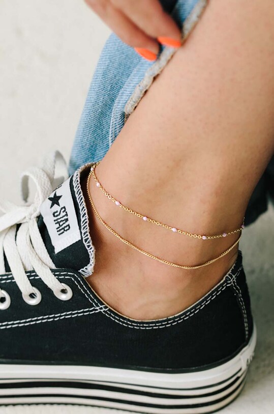 ANIA KRUK bransoletka na kostkę pozłacana SUGAR SMVAS1438Z złoty ZA00