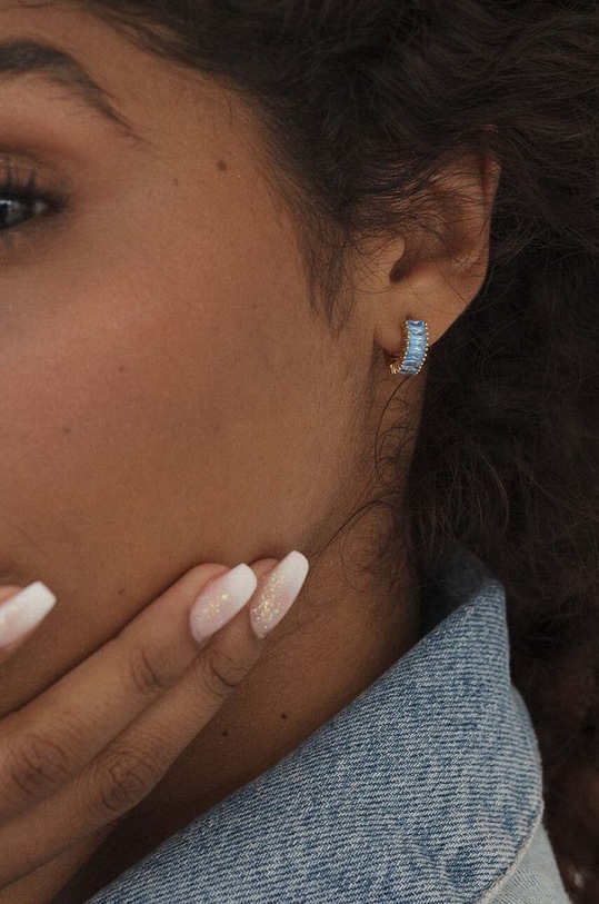 ANIA KRUK kolczyki ze srebra pokrytego złotem SUGAR SYZKS1364Z złoty ZA00