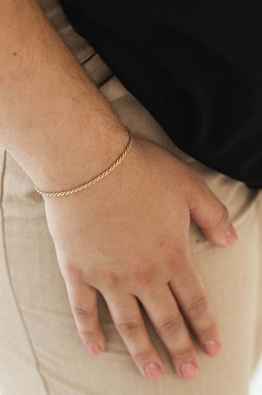 ANIA KRUK bransoletka ze srebra pokrytego złotem VINTAGE SLTAS2190Z złoty ZA00