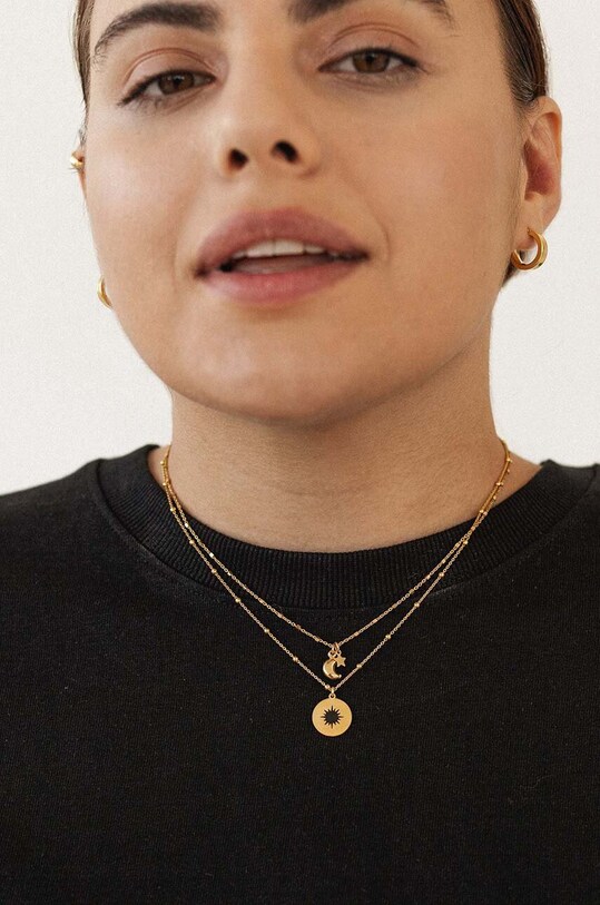ANIA KRUK naszyjnik ze srebra pokrytego złotem SKY SLTNS2260Z złoty ZA00
