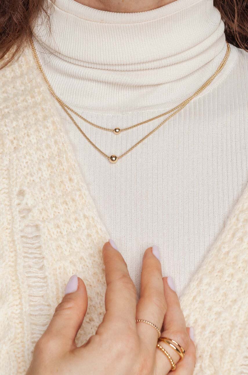 ANIA KRUK naszyjnik ze srebra pokrytego złotem OVAL SLTNS2490Z złoty ZA00