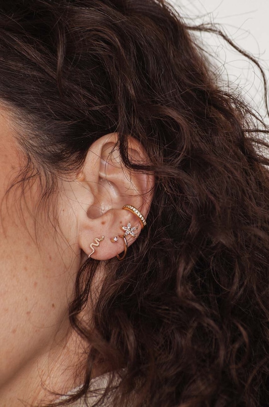 Позлатена сребърна обица ANIA KRUK ROCK IT SRUKC0962Z злато ZA00