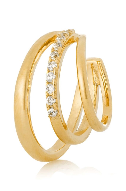 Σκουλαρίκι από ασήμι επιχρυσωμένο ANIA KRUK ROCK IT επιχρυσωμένο χρυσαφί STNKS0510Z