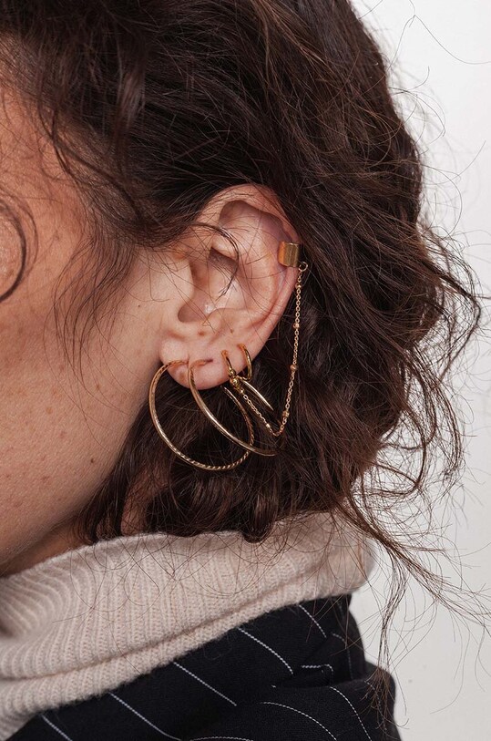 Accesorii ANIA KRUK cercel din argint placat cu aur ROCK IT SGCKS2300Z aur