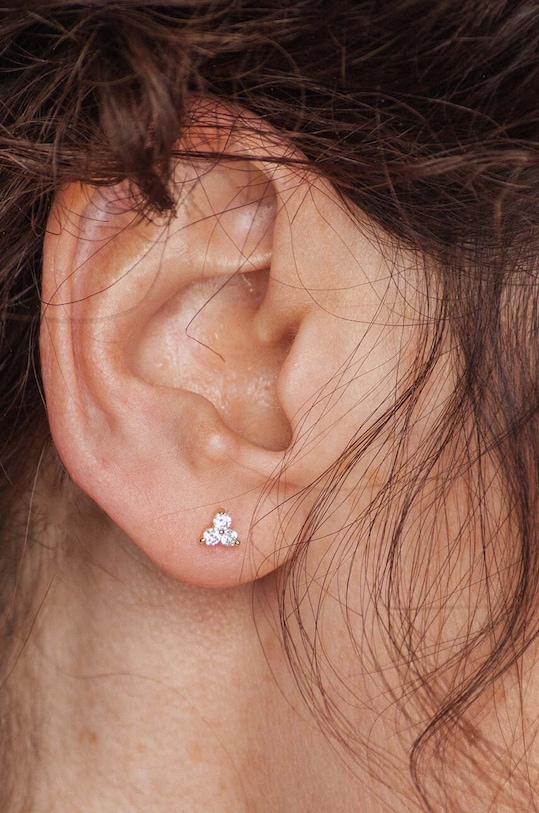 Doplnky Pozlátená strieborná náušnica ANIA KRUK ROCK IT SRUKC0892Z zlatá