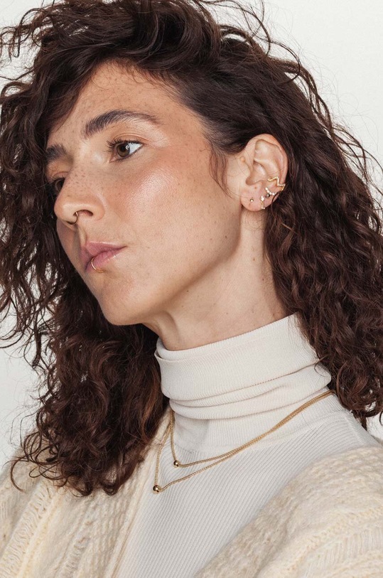 ANIA KRUK aranyozott ezüst fülbevaló ROCK IT arany SRUKC0902Z