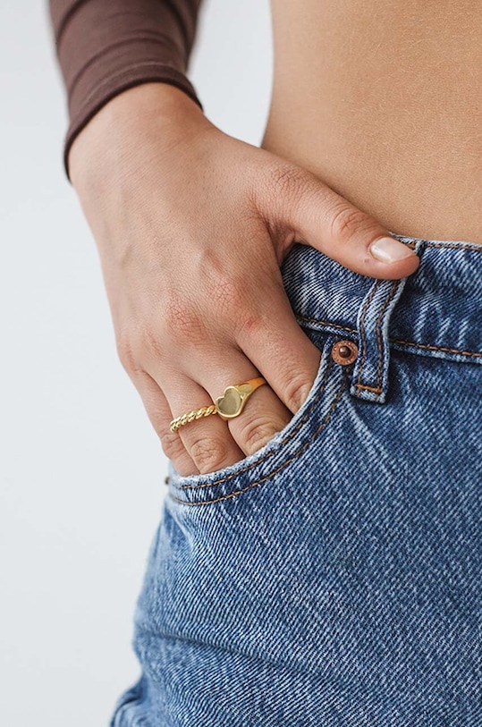 Pozlaćeni prsten ANIA KRUK VINTAGE MRUPM0700Z zlatna ZA00