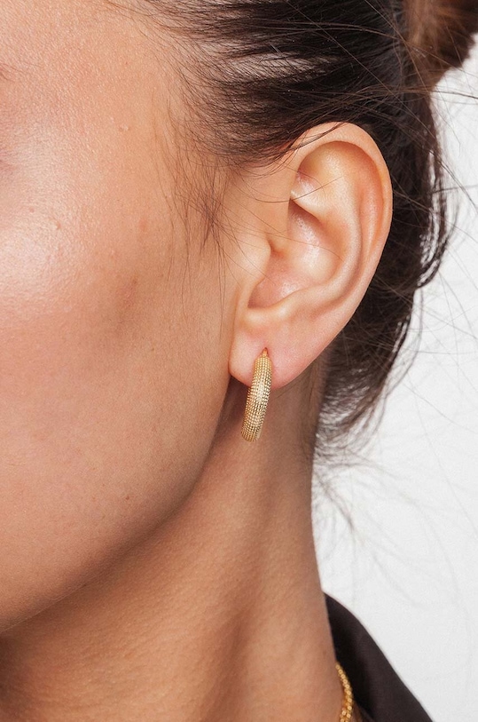 Doplňky Stříbrné pozlacené náušnice ANIA KRUK TRENDY SMVKS1520Z zlatá