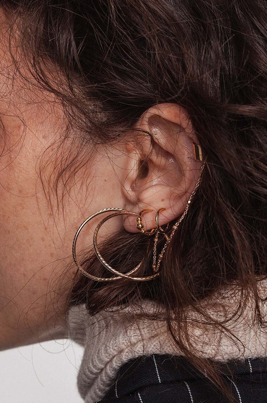 Аксесоари Позлатена сребърна обица ANIA KRUK Rock It SRUKS0780Z злато