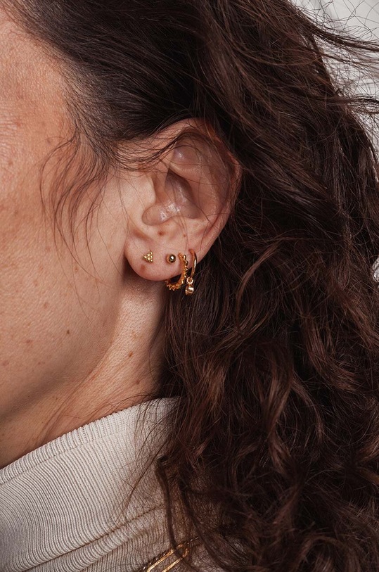 Аксесоари Позлатена сребърна обица ANIA KRUK Rock It SRUKS0840Z злато