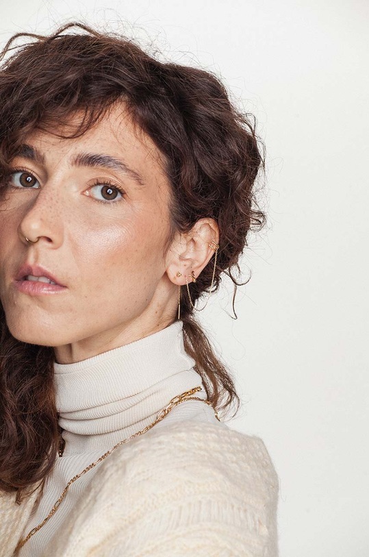 ANIA KRUK cercel din argint placat cu aur Rock It aur SRUKS0850Z