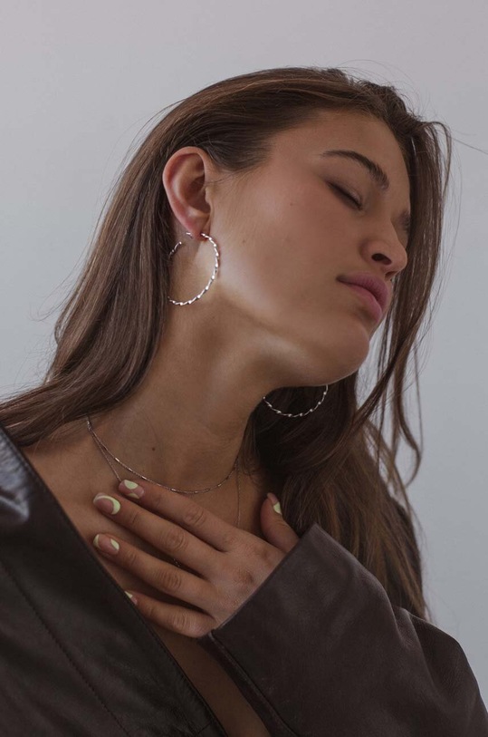 Сребърни обици ANIA KRUK TRENDY сребърен SLTKS1590